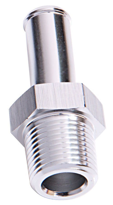 Male NPT to Barb Straight Adapter 1/2" to 1/2"  Silver Finish