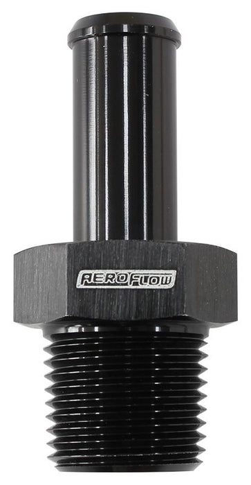 Male NPT to Straight AN Hose Barb  3/8" NPT to -8 100/450 series Hose, Black Finish