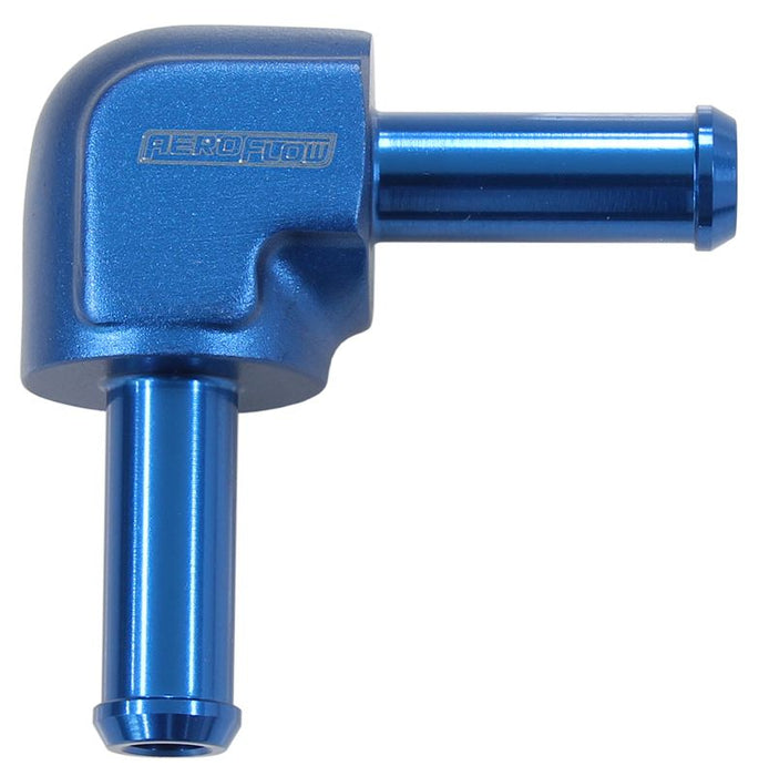 90° Barb To Barb Hose Joiner - Blue  3/8" (9.5mm)
