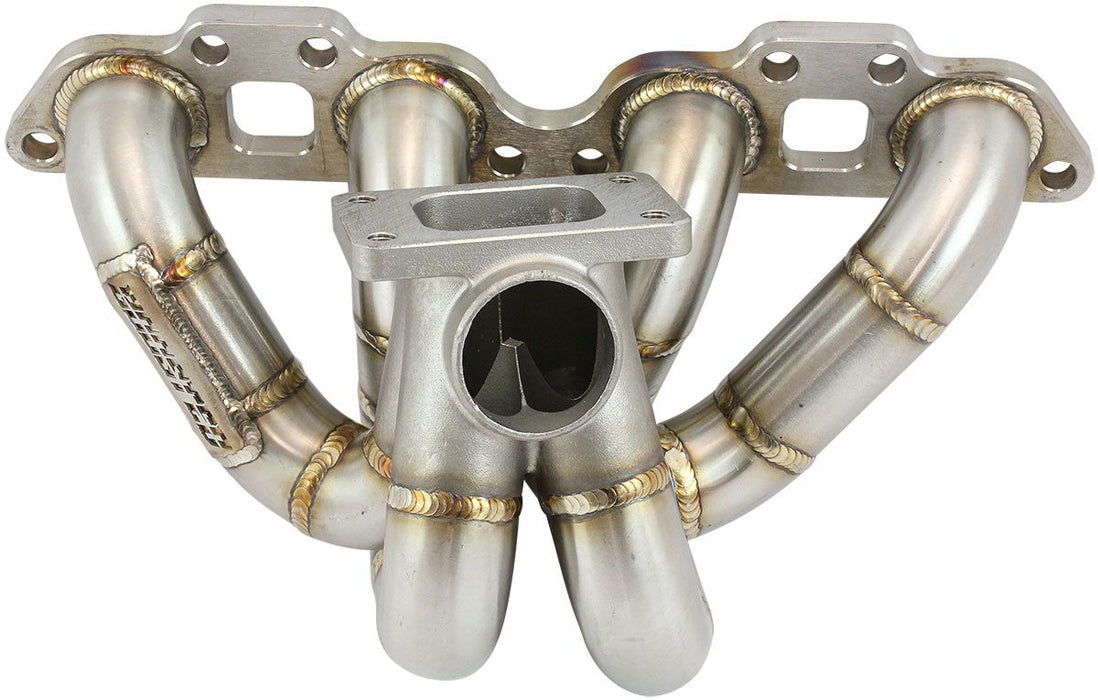 Aeroflow Nissan SR20 T3 Turbo Stainless Steel Manifold Suits High Mount GT30-GT35 Turbo, with 44mm External Wastegate Flange