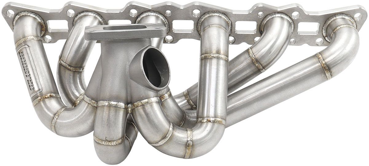 Aeroflow Nissan RB20, RB25 & RB26 T3 Turbo Stainless Steel Manifold Suits High Mount GT30-GT35 Turbo, with 50mm External Wastegate Flange