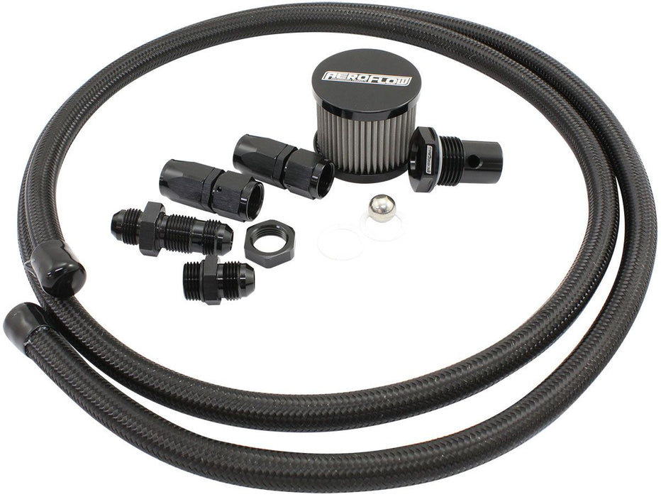 Aeroflow Fuel Cell Breather Kit Universal Roll Over Vent Kit to Suit Aeroflow Fuel Cell