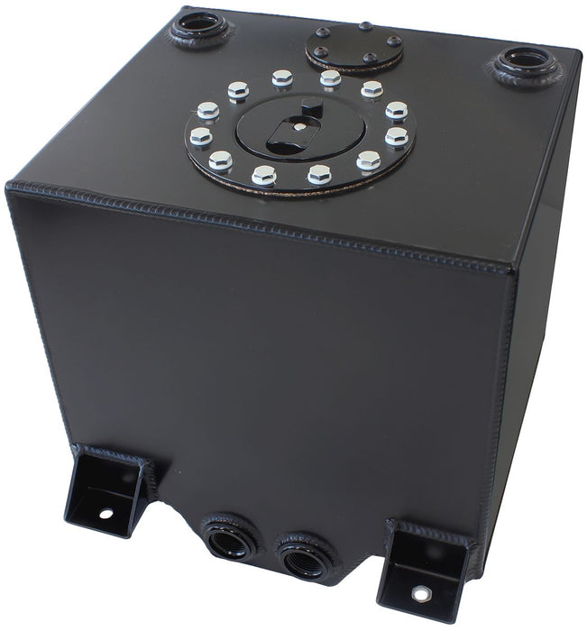 Aluminium 5 Gallon (19L) Fuel Cell with Cavity/Sump (Black)  10-1/4" L x 11-13/16" W x 10-1/4" H (26cm x 30cm x 26cm)