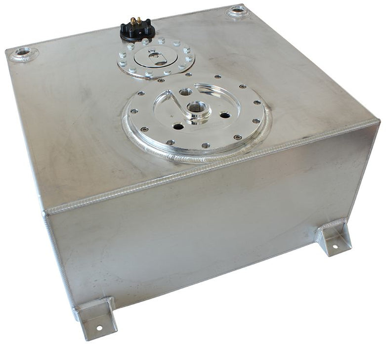 Aluminium 15 Gallon (57L) Fuel Cell Flat Bottom Triple 60mm Pump Hanger & Fuel Sender  18-1/8" L x 20-1/16" W x 10-1/4" H (46cm x 51cm x 26cm)