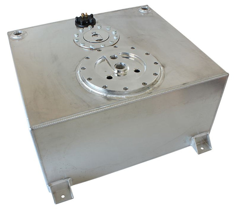 Aluminium 15 Gallon (57L) Fuel Cell Flat Bottom Triple 40mm Pump Hanger & Fuel Sender  18-1/8" L x 20-1/16" W x 10-1/4" H (460mm L x 510mm W x 260mm H)