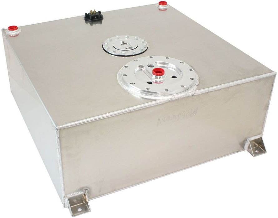 Aluminium 100 Liter (26 Gal) Fuel Cell Flat Bottom Triple 60mm Pump Hanger & Fuel Sender  25-19/32" L x 25-19/32" W x 10-1/4" H (650mm L x 650mm W x 260mm H)