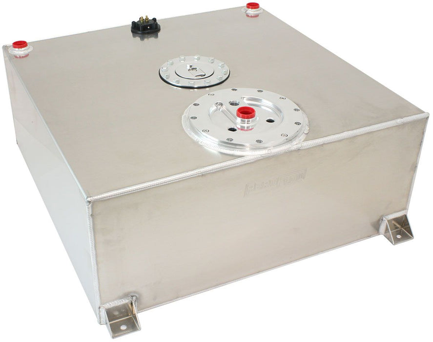 Aluminium 100 Liter (26 Gal) Fuel Cell Flat Bottom Triple 40mm Pump Hanger & Fuel Sender  25-19/32" L x 25-19/32" W x 10-1/4" H (650mm L x 650mm W x 260mm H)