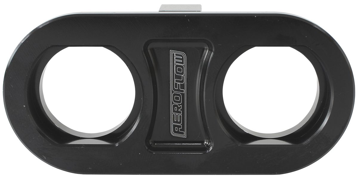 Universal Modular 2-Port Billet Bulkhead Plate  Black Finish