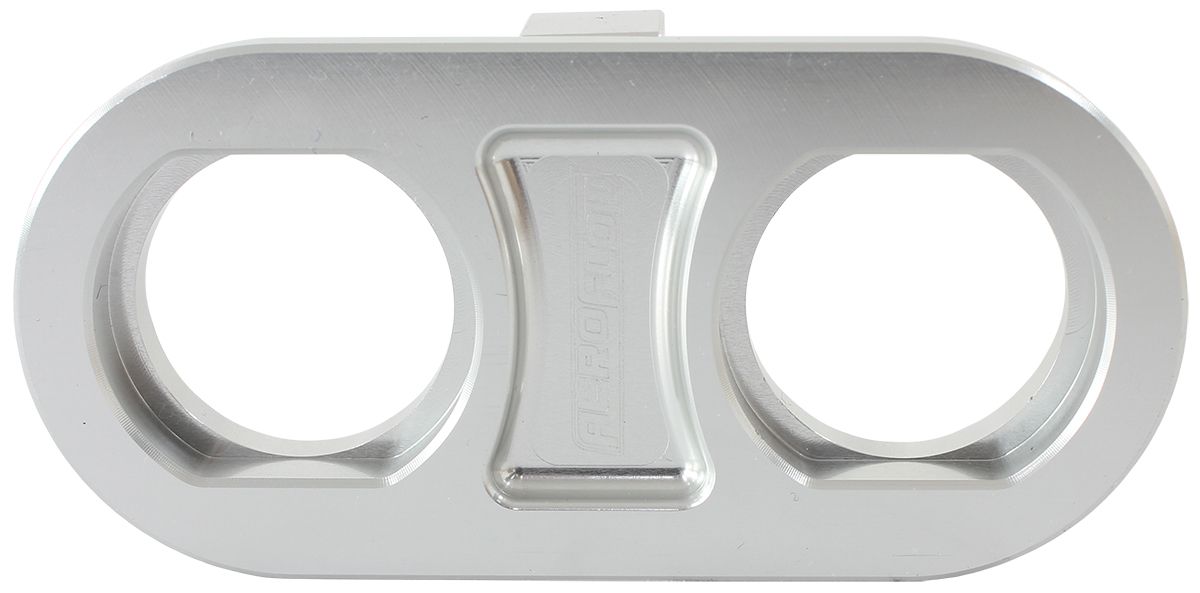 Universal Modular 2-Port Billet Bulkhead Plate  Polished Finish
