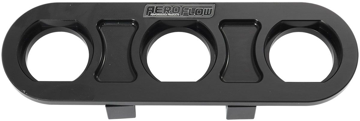 Aeroflow Universal Modular 3-Port Billet Bulkhead Plate Black Finish