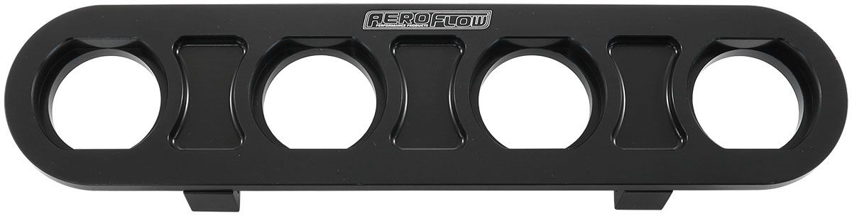 Aeroflow Universal Modular 4-Port Billet Bulkhead Plate Black Finish
