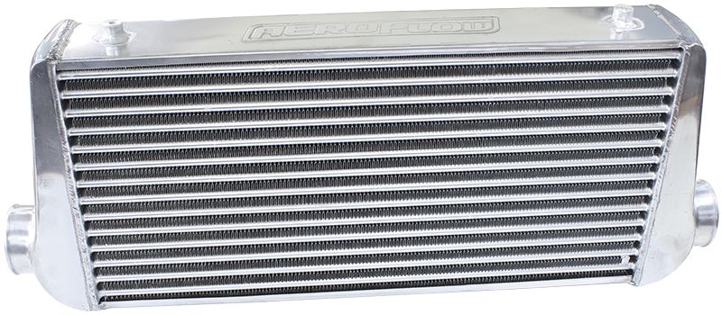 600x300x100mm Street Series Aluminium Intercooler, Polished Finish   3" Slip On Inlet and Outlet with 2 M8x1.25mm Mounting Bosses
