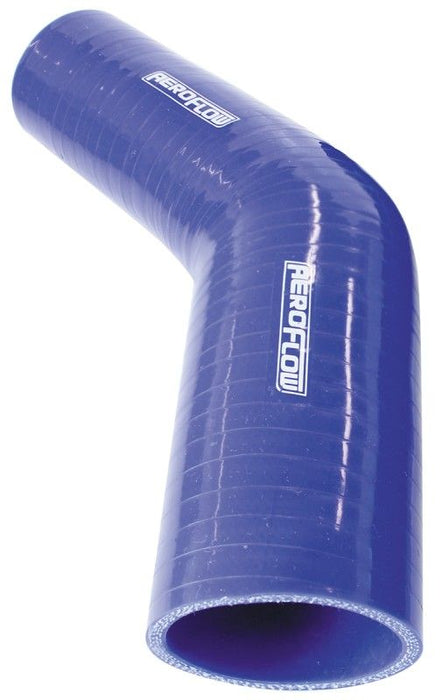 Gloss Blue 45° Silicone Reducer / Expander Hose 3-3/4" (95mm) to 3" (76mm) I.D  5mm Wall Thickness, 140mm Leg