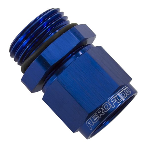 Male -6 ORB to Female -8AN Swivel Adapter  Blue Finish