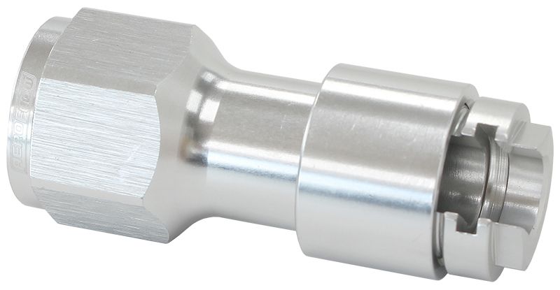 Push-On 3/8" Female EFI Fuel Fitting - Silver With Female -8 ORB