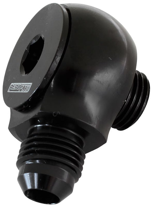 90° Low Profile -8ORB to -6AN Male Adapter  Black Finish