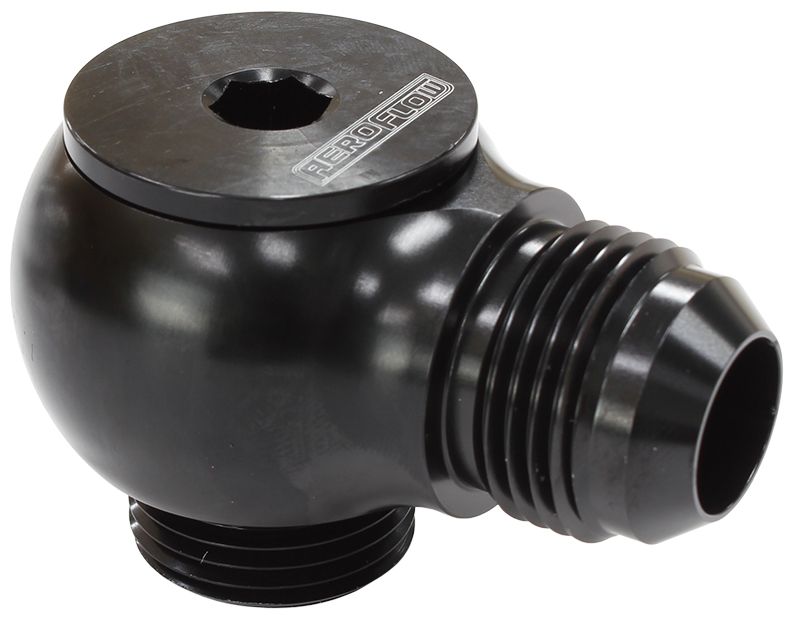 90° Low Profile -12ORB to -12AN Male Adapter  Black Finish