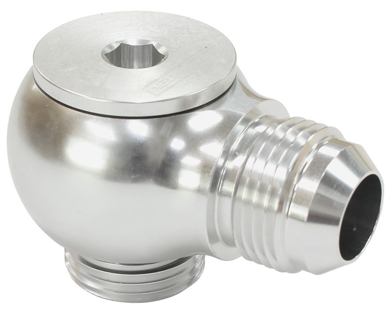 90° Low Profile -12ORB to -12AN Male Adapter  Silver Finish