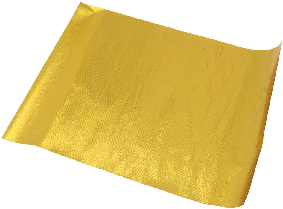 Gold Heat Barrier 12" x 12" Sheet  Adhesive backed Aluminised surface reflects upto 2000°F radiant heat.