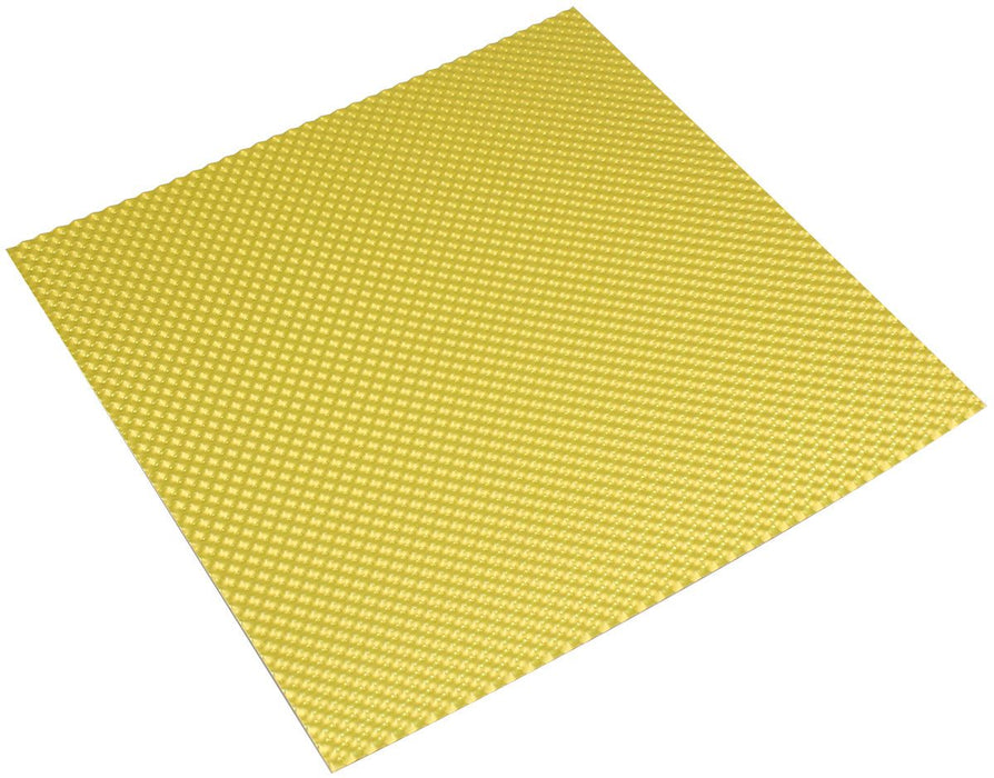 Aluminium Embossed Heat Shield - Gold Finish  12" x 12" (304.80mm x 304.80mm)