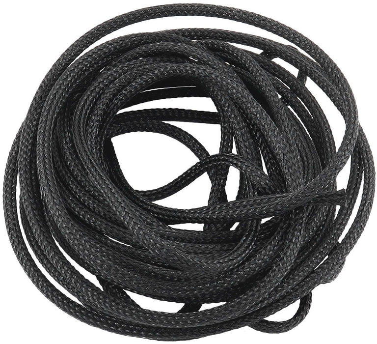 Flex Braid Wrap 1/8" (3.1mm) I.D. 7.6 Meter Length  Black Finish, Tight Weave High Coverage