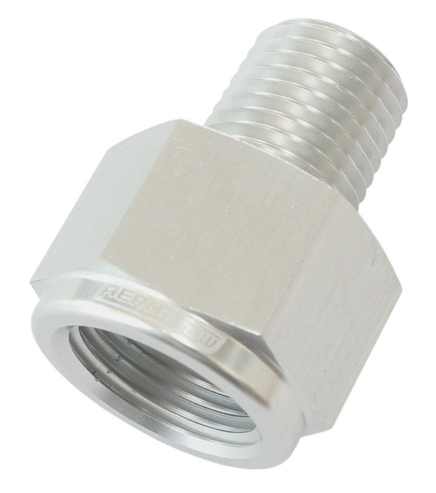 NPT Pipe Reducer 1/8" to 1/4"  Silver Finish