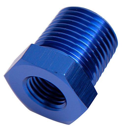 NPT Pipe Reducer 3/8" to 1/4"  Blue Finish