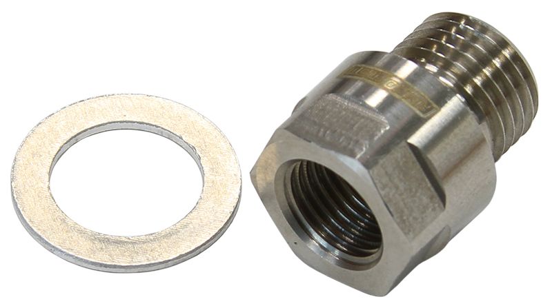 Metric Pipe Reducer M12 x 1.25 to 1/8"  Stainless