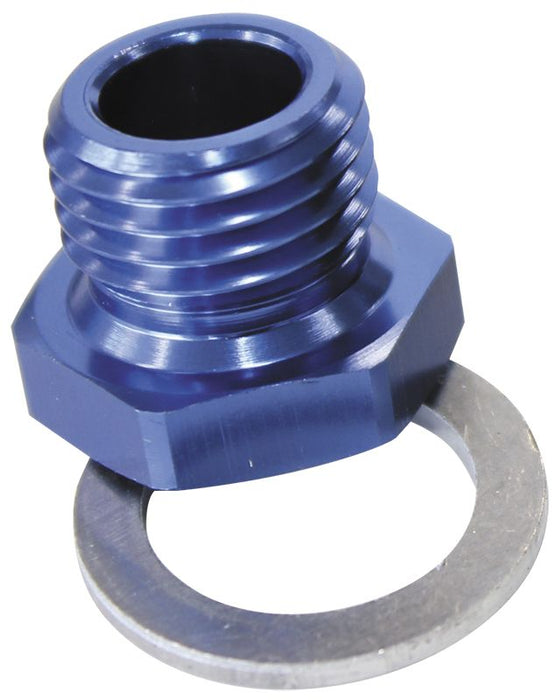 Metric Port Reducer M14 x 1.5 to 1/8"   Blue Finish.