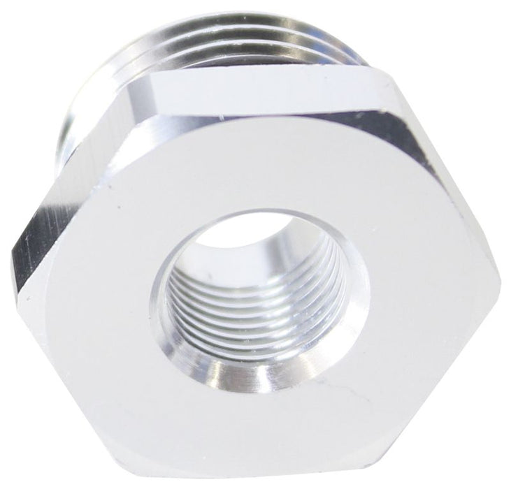 ORB Port Reducer -6ORB to 1/8"   Silver Finish.