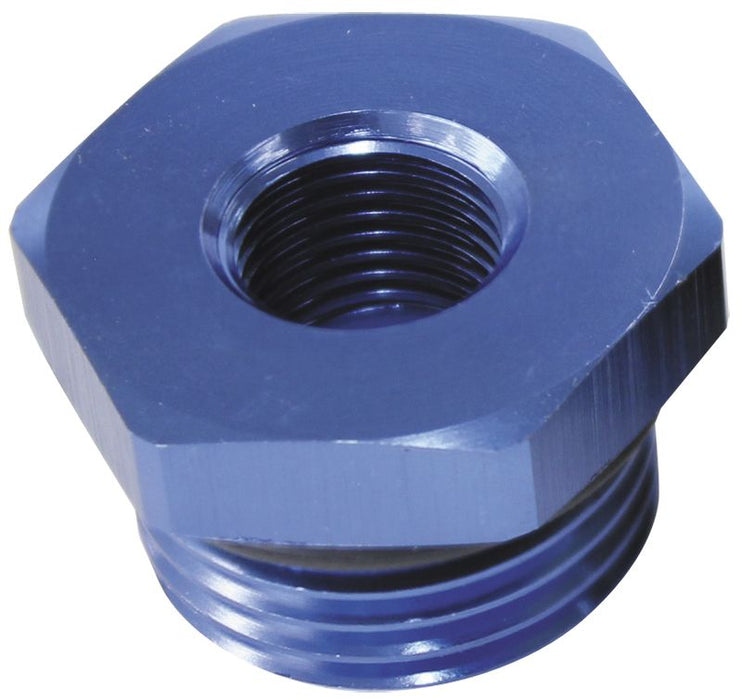 ORB Port Reducer -10ORB to 1/8"  Blue Finish.
