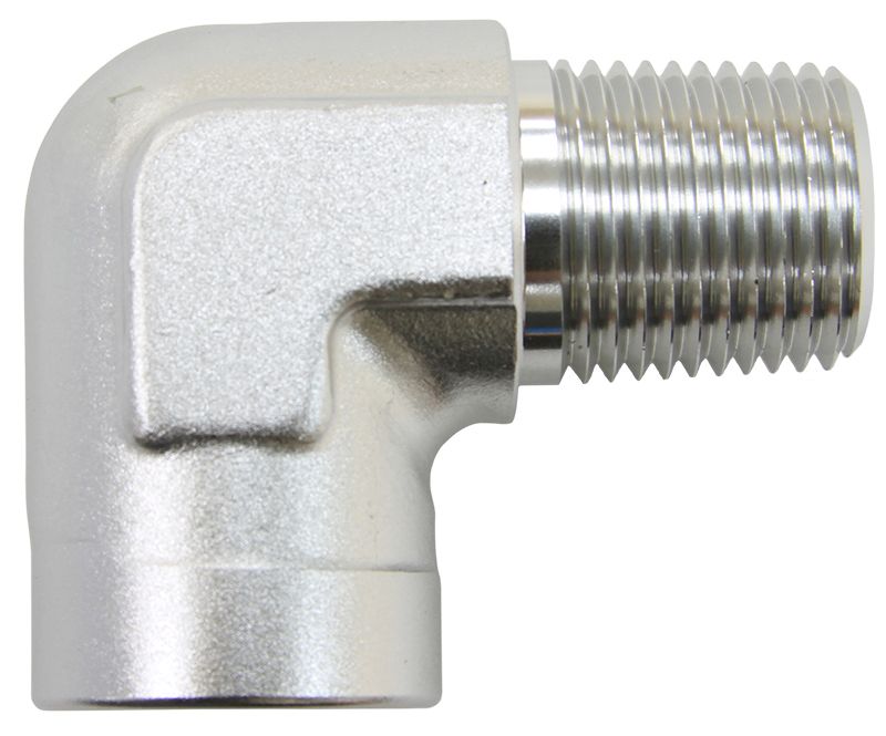 90° NPT Female to Male NPT Fitting 3/4"  Silver Finish