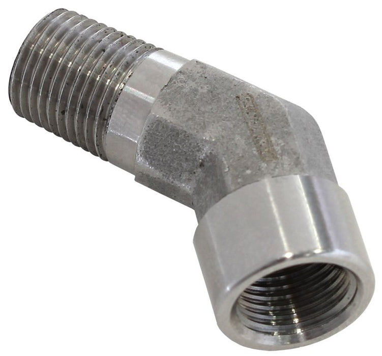 45° Female 1/8" NPT to Male 1/8" NPT Elbow   Stainless Steel
