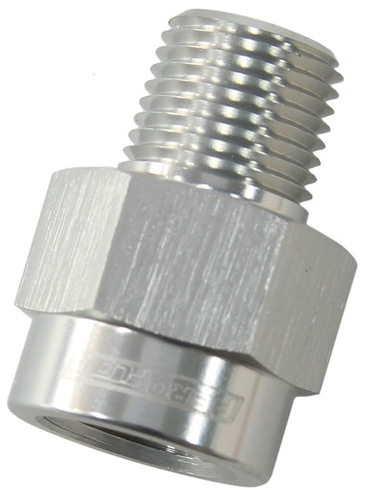 BSP Male to NPT Female Adapter  1/8" to 1/8", Silver Finish