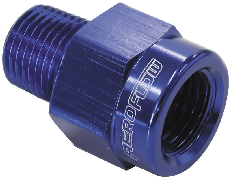 BSP Male to NPT Female Adapter  1/8" to 1/8", Blue Finish