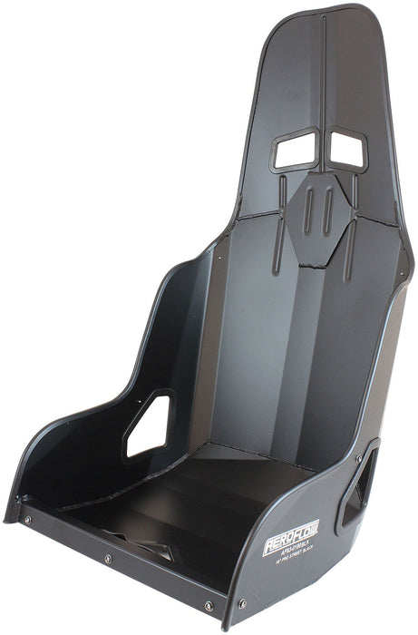 Aeroflow Pro Street Drag 18" Aluminium Race Seat, Black Finish  457mm Hip Width