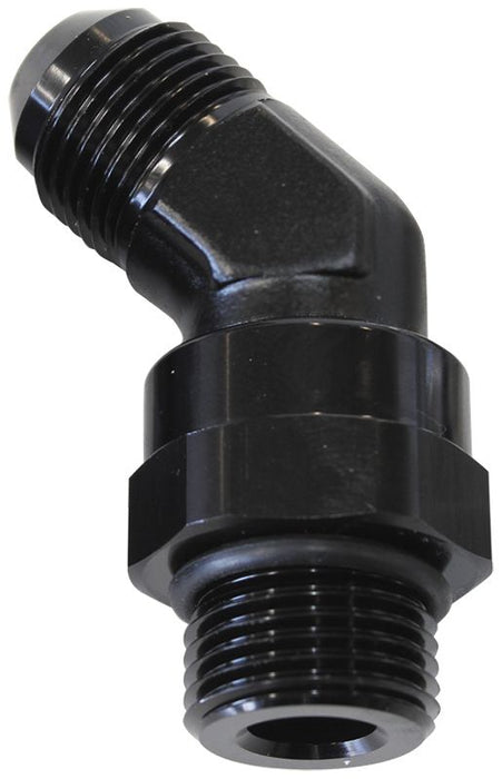 45° ORB Swivel to Male Flare Adapter -10 to -10  Black Finish