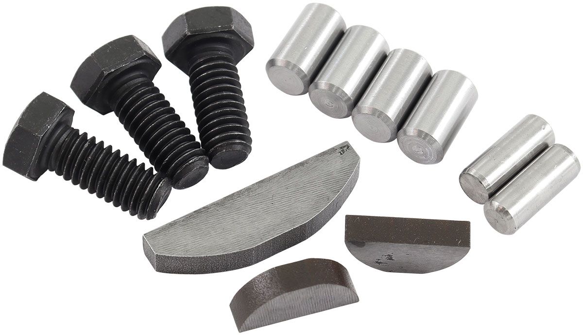 Small Block Chev Engine Finishing Kit Head and OilPump Dowels, Woodruff Keys andCam Bolts Included