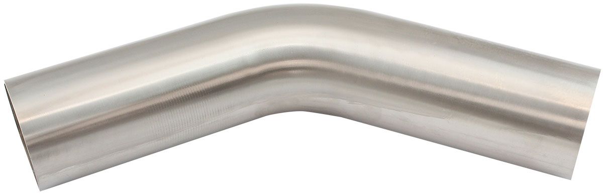 Aeroflow Stainless Steel 45C Mandrel Bend  3" O.D, .065" Wall, 6" Leg