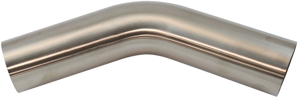 Stainless Steel 45° Mandrel Bend   3" O.D, .065" Wall, 6" Leg