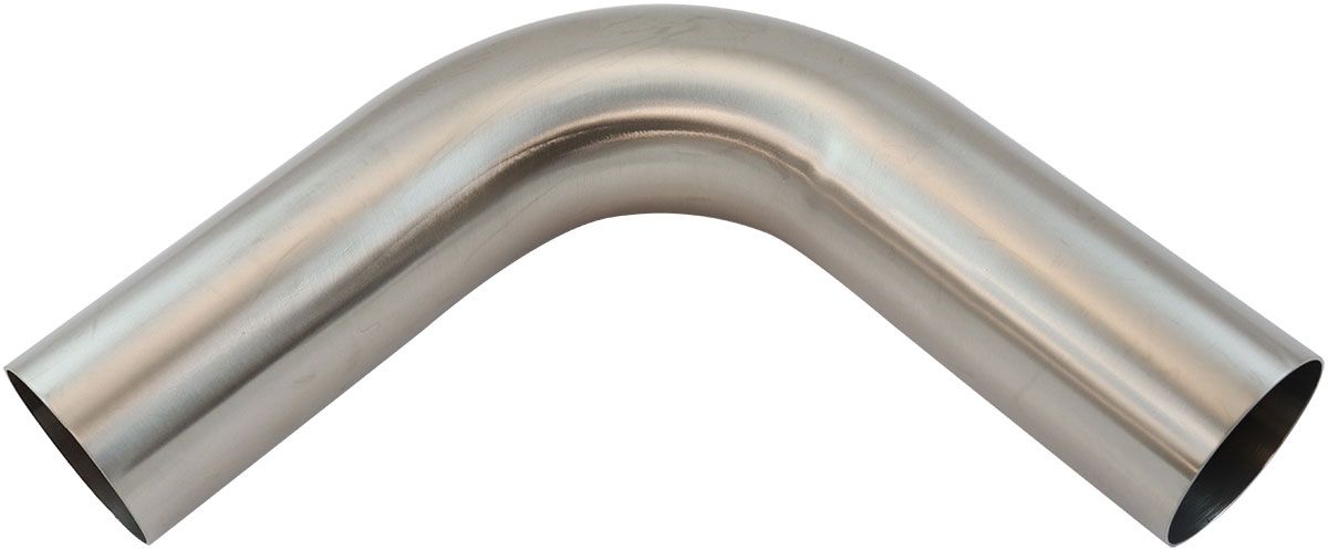 Stainless Steel 90° Mandrel Bend  3-1/2" O.D, .065" Wall, 6" Leg