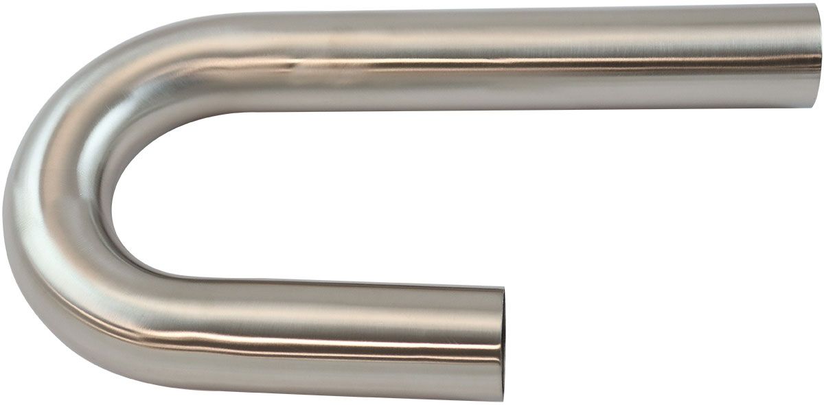 Stainless Steel 180° Mandrel J Bend   2-1/4" O.D, .065" Wall, 6"/12" Leg