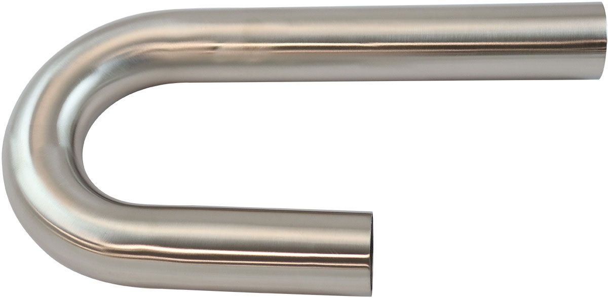 Stainless Steel 180° Mandrel J Bend  2-3/8" O.D, .065" Wall, 6"/12" Leg