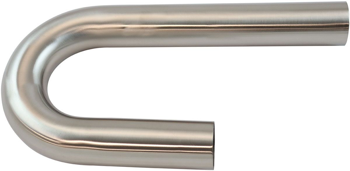 Stainless Steel 180° Mandrel J Bend   2-1/2" O.D, .065" Wall, 6"/12" Leg