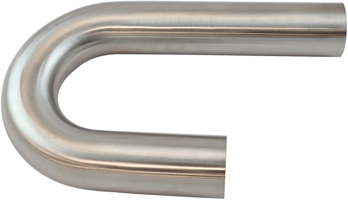 Stainless Steel 180° Mandrel J Bend   3" O.D, .065" Wall, 6"/12" Leg