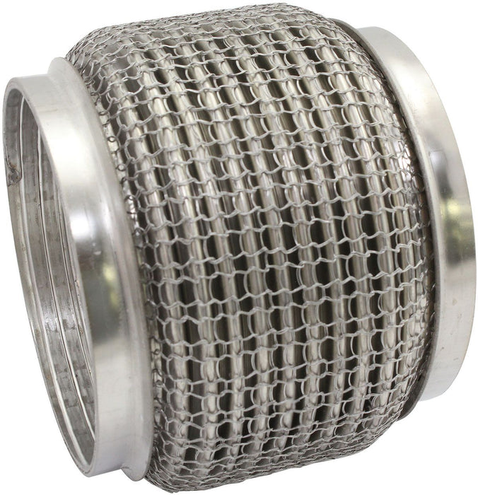 Stainless Steel Flex Joint With Mesh - 4" I.D  304 Stainless Steel, 4" Long