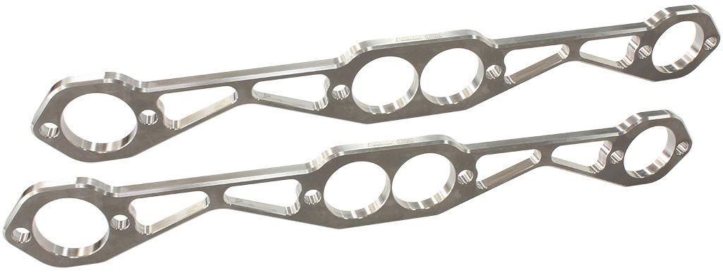 SB Chev 1-5/8" Round Port Header Flange StainlessSteel, Sold as a Pair