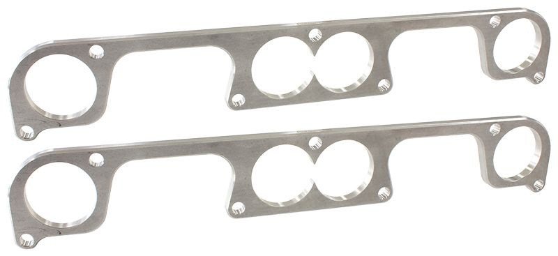 SB Chev Spread Port 2" Round Port Header Flange StainlessSteel, Sold as a Pair
