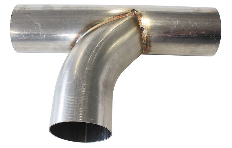 Stainless Steel T-Pipe 3" Radius Flow Bend, 3" O.D