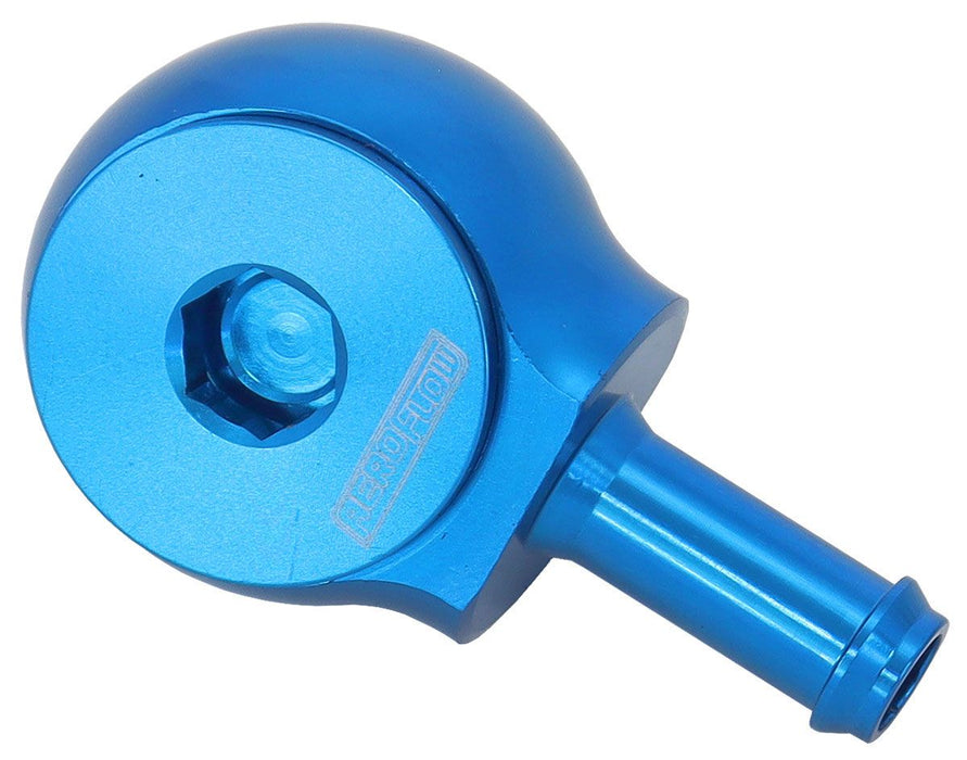 90° Low Profile-8ORB to 5/16" Barb Blue Finish